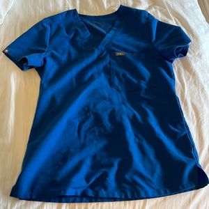 Figs Royal Blue Catarina One Pocket Scrub Top